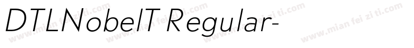 DTLNobelT Regular字体转换